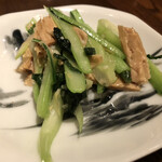 青菜 - 青梗菜と湯葉の炒め物