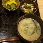 季節の料理とお酒 ながやま - 味噌汁・漬物・和え物