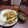 Ezomatsu - ホイコーロー定食とキリンクラシックラガー大瓶