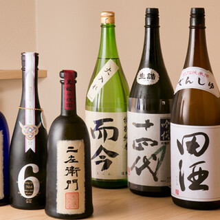 每個季節都準備了豐富的日本酒。作為料理的配餐，請務必品嘗。
