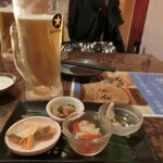 海鮮食堂 余市 - サッポロ黒生とお通し