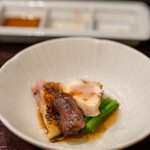 鳥田中 - 2020.10 叩き盛り合わせ（七谷地鶏胸肉、七谷地鶏腿肉、七谷鴨ハツ）