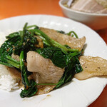 とんぼ - ほうれん草豚トロ丼