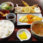 Oshokujidokoro Hiromitsu - 夜の選べる晩ごはん定食　1100円