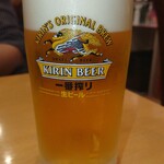 鳳琴樓 - キリン一番絞り樽詰生ビール（中）