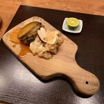 やまぐち - 岩手県葛巻産松茸のリゾットと蝦夷鮑のステーキ