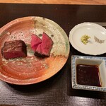 やまぐち - 牛ヒレ肉の炭火焼き80g～焼いたり休ませて2時間掛けじっくり