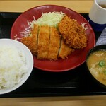 Katsuya - ロース・メンチカツ定食 ¥769