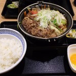 Yoshinoya - 黒毛和牛すき鍋膳・ご飯大盛り