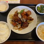Chimman Rou - 鶏肉の黒酢かけ定食