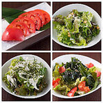 시저 샐러드/한국식 쵸레기 샐러드/로스트 비프 샐러드/야채 감기 세트/냉기 토마토