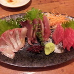 居酒屋ビッグ - 大ちゃん盛り。マグロ、カンパチ、カツオ。