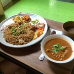 スプーンソング - 南印スパイスのチキンカレー＆チキンビリヤニプレート/ラッサム付き