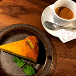 アルカフェ - カボチャのクリームチーズケーキ＆エスプレッソ