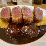 kitchen俊貴 - 肉盛りオムライス