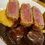 kitchen俊貴 - 肉盛りオムライス