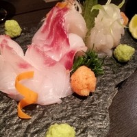 杜若 - こま鯛？と白エビ刺身