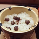 つる由 - ムカゴのご飯は餅米感ある弾力でこれまた美味しい♡