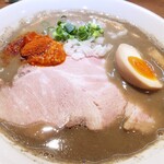 ラーメン火ノ鷺 - 濃厚煮干し（辛味プラス）※鶏チャー抜き