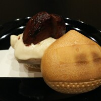よし澤 - 食後の甘味：栗のアイス最中