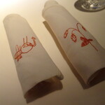 ムニ アラン デュカス - デザート前に新しく来たナプキン