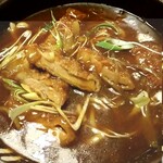 鷹の羽そば処 - 固い固い豚肉