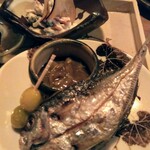 かんじ - 小鯵の一夜干し　銀杏　塩辛