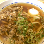 麺の庄つるまる - 肉うどん with 温泉玉子