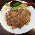 金町製麺 - 宮崎牛の脂そば750円＋肉増し