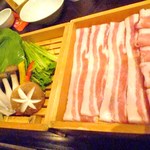 田中屋豚肉店 - 豚ツユしゃぶランチ1200円