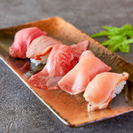 肉类寿司5 种各种肉类