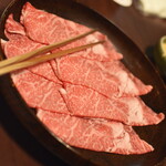 Shabu Zen - 黒毛和牛食べ放題セット（６，８００円＋サービス料＋税）の『黒毛和牛Ａ３リブロース』２０２０年１０月