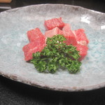 Shusai Nikushou Furuya - ミニ天然塩焼き膳￥１８００・角切り肉アップ＠’１２．７．中旬