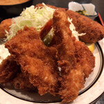 西麻布 三河屋 - 三河屋(海老フライ定食+メンチ)