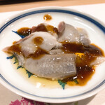 うを徳 - 根室の鰯のカルパッチョ梅肉ソースがけ