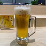 Sushi Sanrikumae - 生ビール
