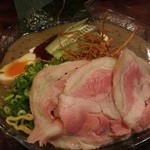 麺や庄の - 麺や庄の(揚げ茄子と魚介仕立ての冷しらーめん)