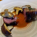 カーブドッチ - シャラン鴨のルーロと新六しいたけ　あおさ海苔