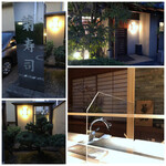 菊鮨 - カウンター席はアクリル板で仕切られ、お隣との間にもアクリル板が設置されています。 組ごとに消毒液スプレーも置かれていました。