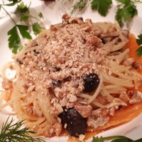 代官山ASO チェレステ 日本橋店 - ⚫【パスタ】「スモークサーモンのボスカイオーラビアンコ  スパゲティ  ハーブの香り」