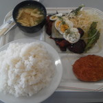 Kissa Shikoku - 日替のご飯を＋50円で大盛りに。別皿で狂ったような量ですは（笑）