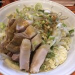 ちばから - 再訪問 2020/10 油そばごまだれ(きざみ豚・温玉付き)チーズ 「ニンニクアブラネギ」(1,020円)