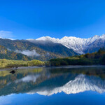 渓流荘しおり絵 - 上高地の大正池からの眺め。絵葉書ではありません！（笑）