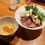 麺屋 六感堂 - SUKIYAKI RAMEN (焼き松茸添え)
