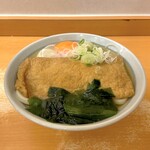 かのや - きつねうどん（420円）＋生玉子（60円）