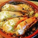 海鮮ワイン酒場 IBIZA - エビのアヒージョ！バケットと一緒に！