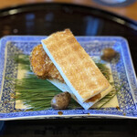 瞬 - 松茸(岡山県産)カツサンド、揚げ焼き零余子