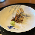 瞬 - 鰻肝(静岡県浜名湖産)タレ炭火焼き、白焼き、尾鰭揚げ焼き