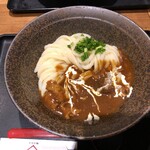 山下本気うどん - 牛すじひやあつカレーうどん大盛り