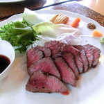 手打ち蕎麦とフレンチの やな木 - ＜2012年7月＞千屋牛のリソレ、甘露じょうゆソース、３種類の薬味添え